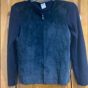 Women Beautiful Zipped Suede Blazer See Tag-Size M NWOT